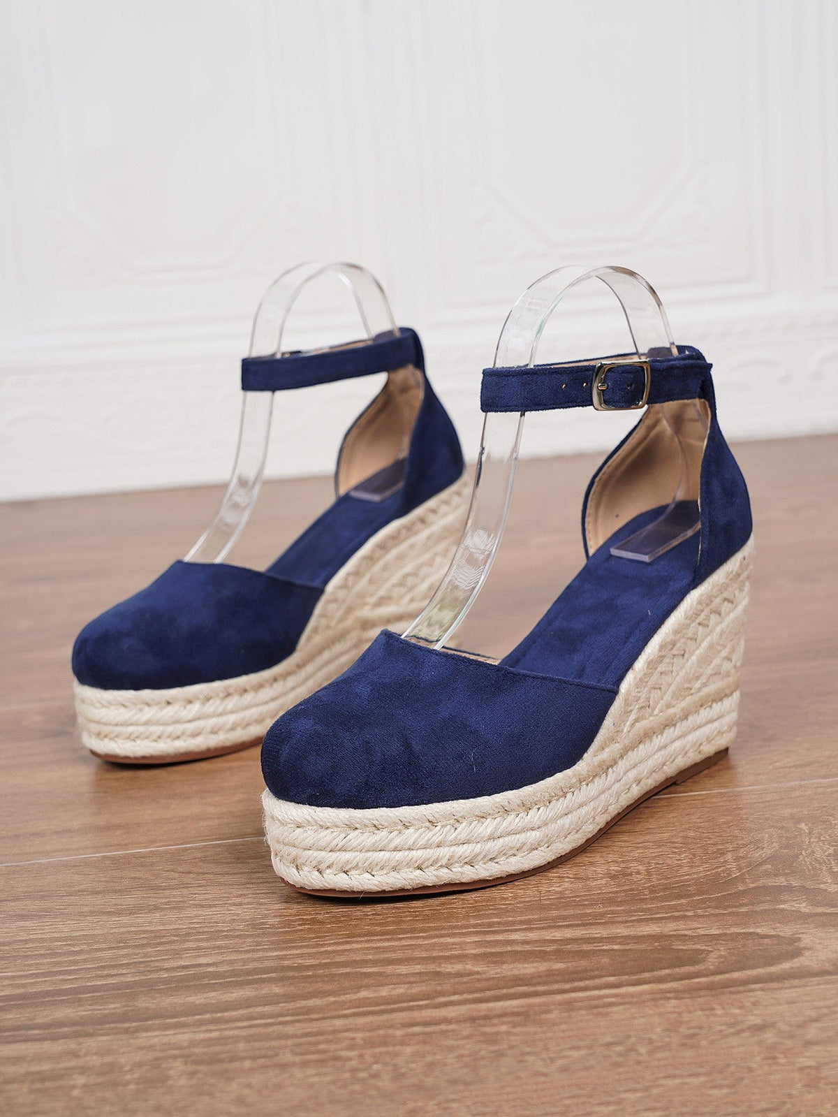 Women's Platform Suede Sandals – Ankle strap