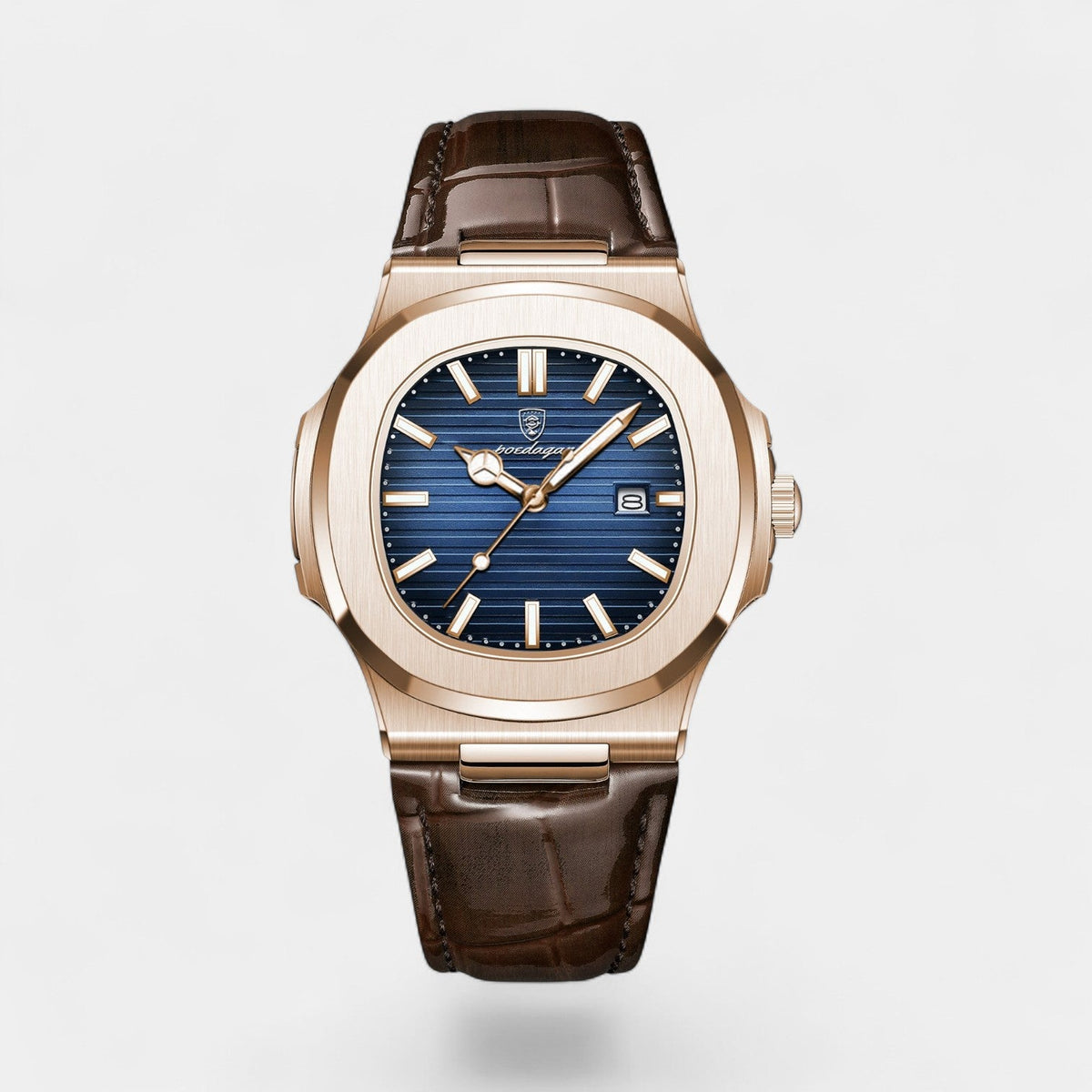 Men's Watch Leather Strap – Luminous and Waterproof Quartz 40 mm