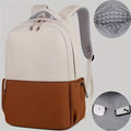 Unisex Waterproof Oxford Fabric Backpack – Two-Tone with Padded Straps