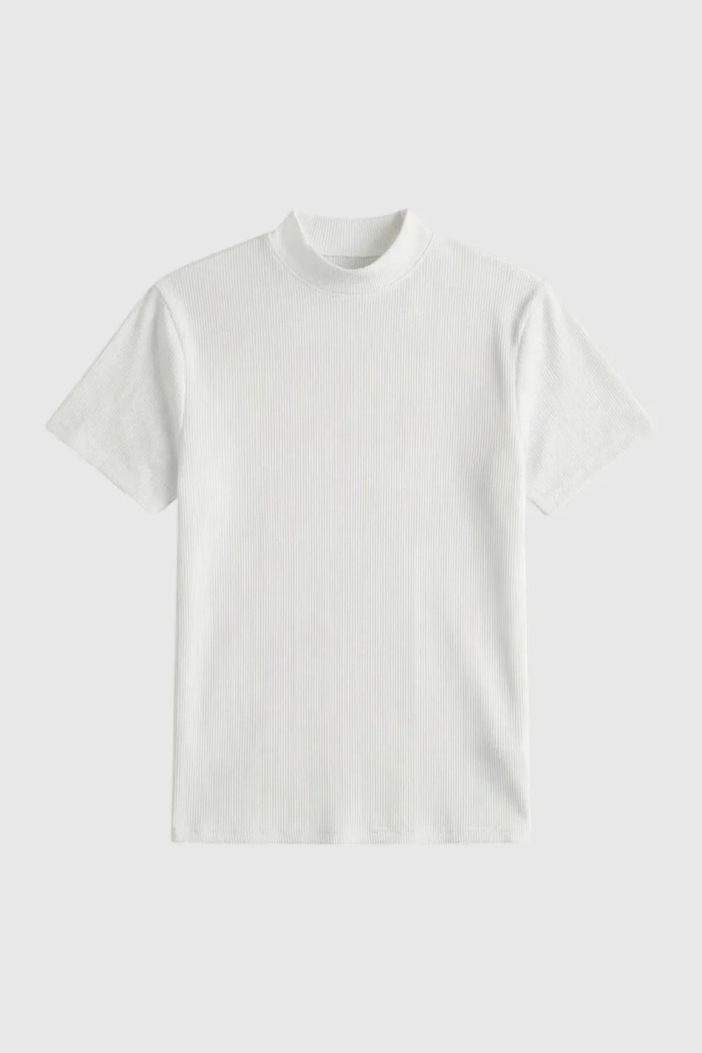 Men's Fitted Stretch T-Shirt – Slim Fit Ribbed Neck