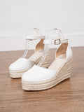 Women's Platform Suede Sandals – Ankle strap