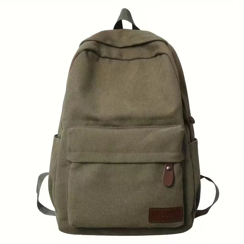 Men's Canvas Backpack – Front Pocket and Adjustable Straps