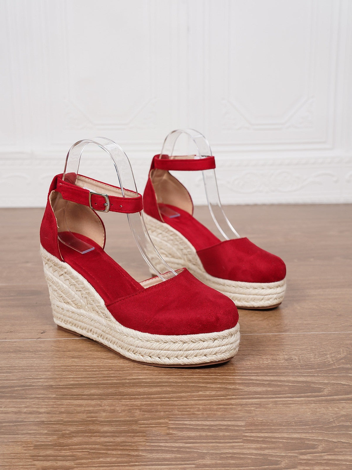 Women's Platform Suede Sandals – Ankle strap