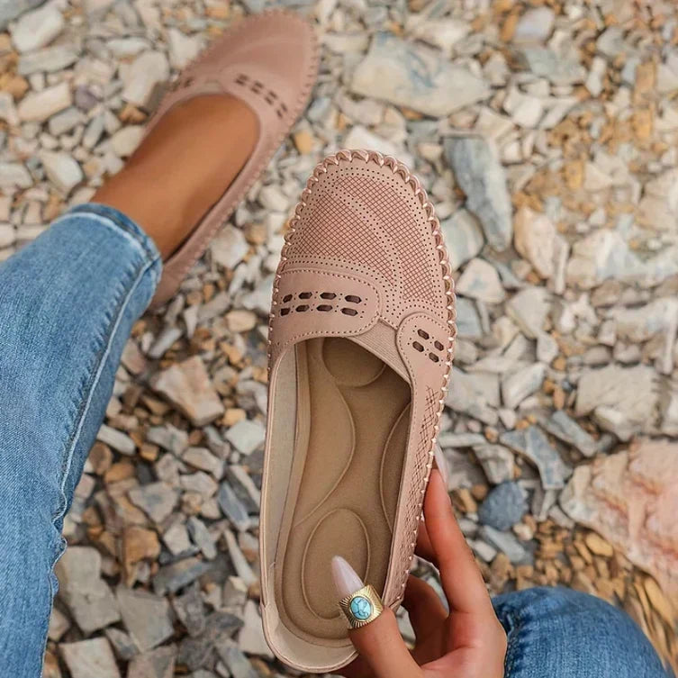 Women’s Orthopaedic Loafers – Easy Slip-On Matte Material Round Toe Flat Sole