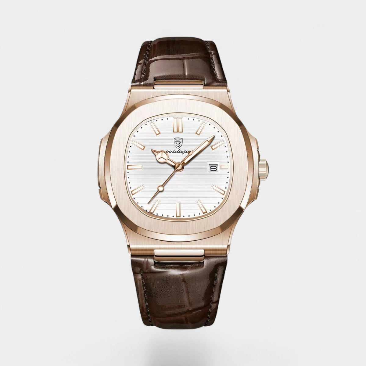 Men's Watch Leather Strap – Luminous and Waterproof Quartz 40 mm