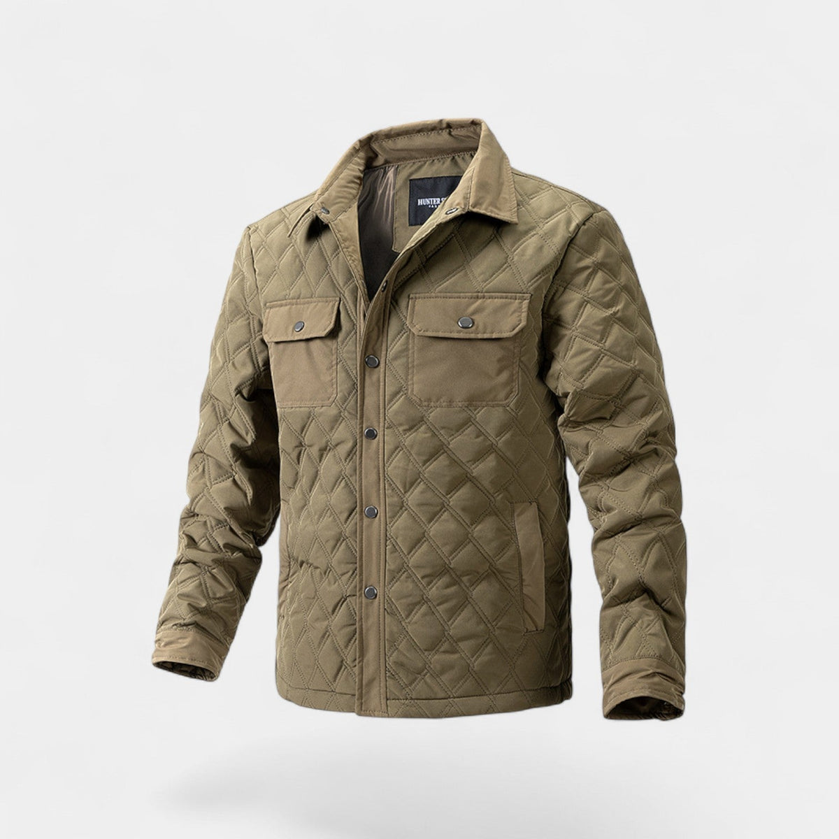 Men's Cotton Quilted Jacket – Classic Tailored Outerwear