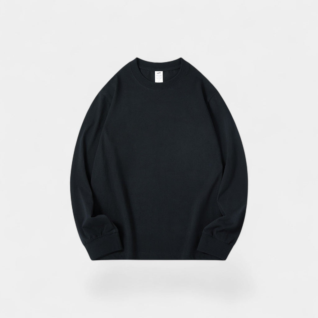 Set of 3 men's cotton crew neck sweaters – loose fit, refined, everyday essentials