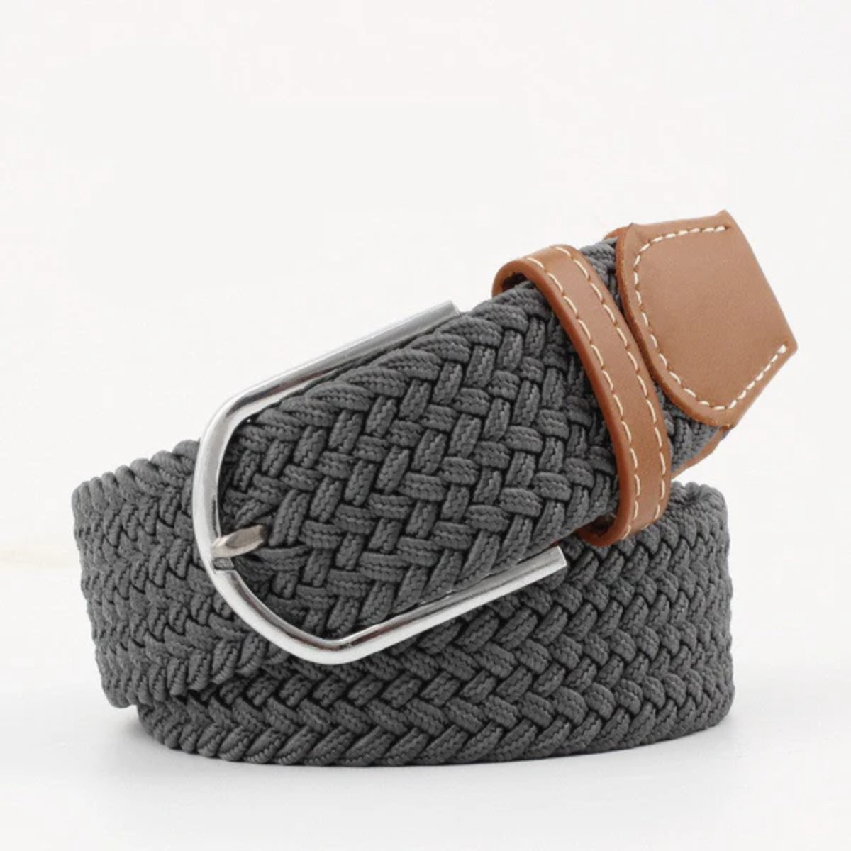 Stretch Braided Belt – Adjustable Alloy Buckle