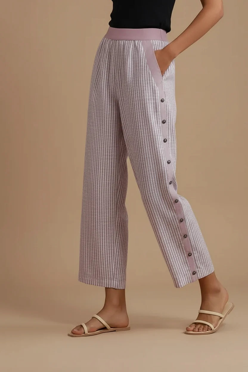 Women's Straight-Leg Printed Trousers – Digital Cartoon Print