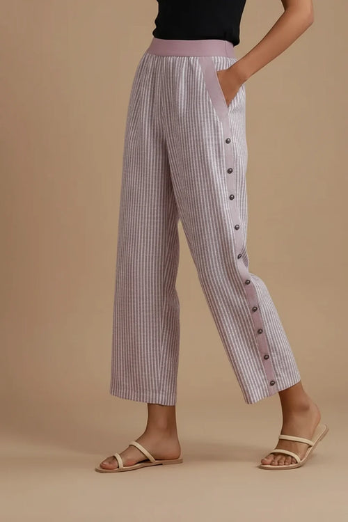 Women's Straight-Leg Printed Trousers – Digital Cartoon Print