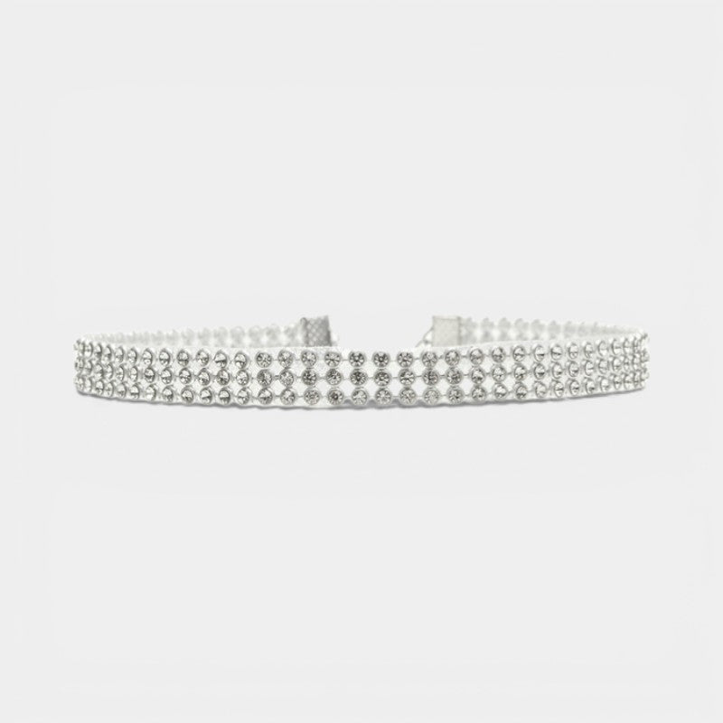 Calder Mayne | Women's crystal rhinestone choker necklace