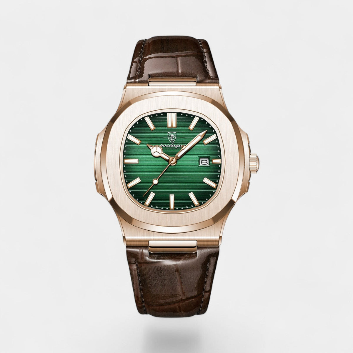 Men's Watch Leather Strap – Luminous and Waterproof Quartz 40 mm
