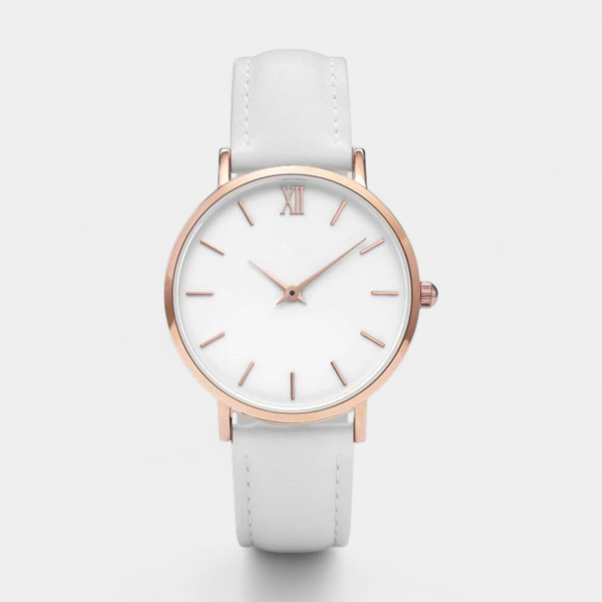 Women's Quartz Leather Watch – Minimalist Dial
