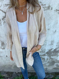 Women's Lightweight Fabric Cardigan – Relaxed Open Cardigan
