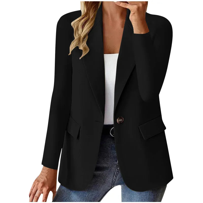 Women's Cardigan Jacket with Long Sleeves – Modern Fluid Cut