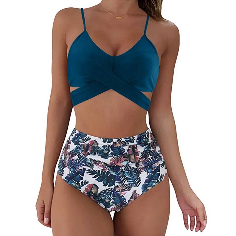 Women's Nylon Two-Piece Bikini – High Waist Tailored Fit