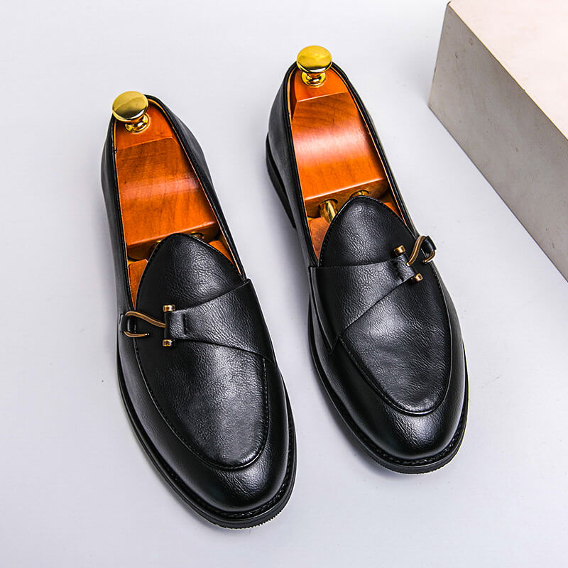 Men's leather slip-on loafers – Regular fit