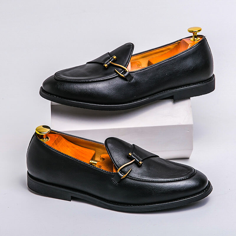Men's leather slip-on loafers – Regular fit