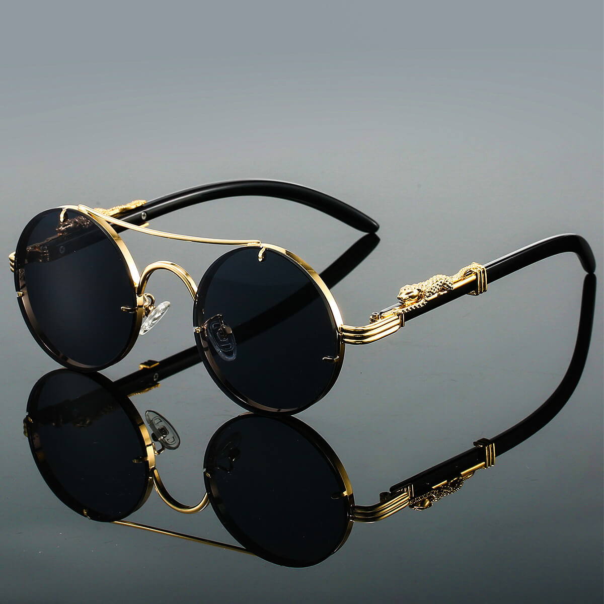 Unisex Round Sunglasses – Double Bridge