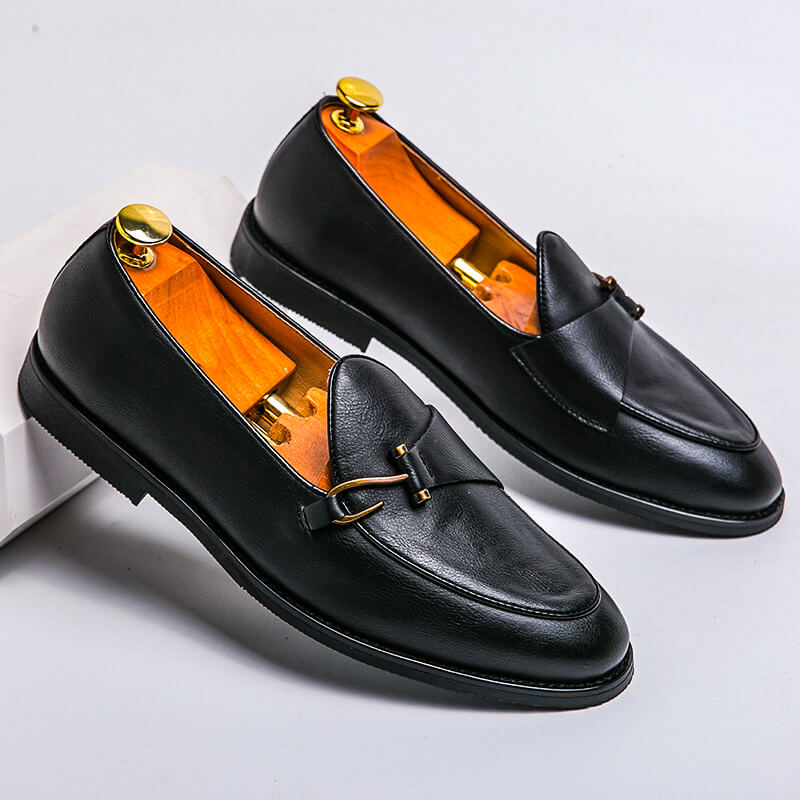 Men's leather slip-on loafers – Regular fit