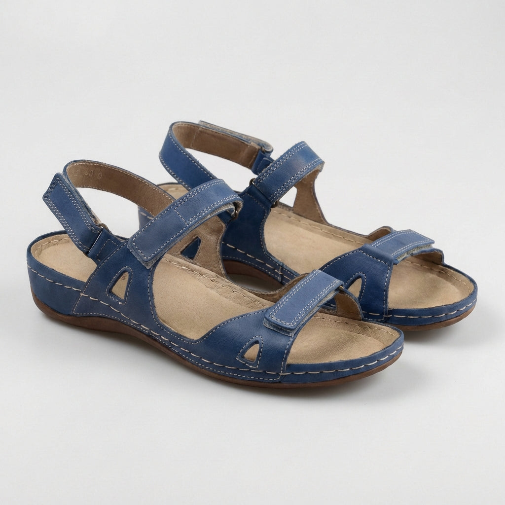 Women's Flat Open-Toe Sandals – Adjustable Straps & Anatomical Footbed