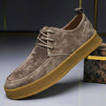 Men's casual suede leather lace-up shoes – Low regular fit