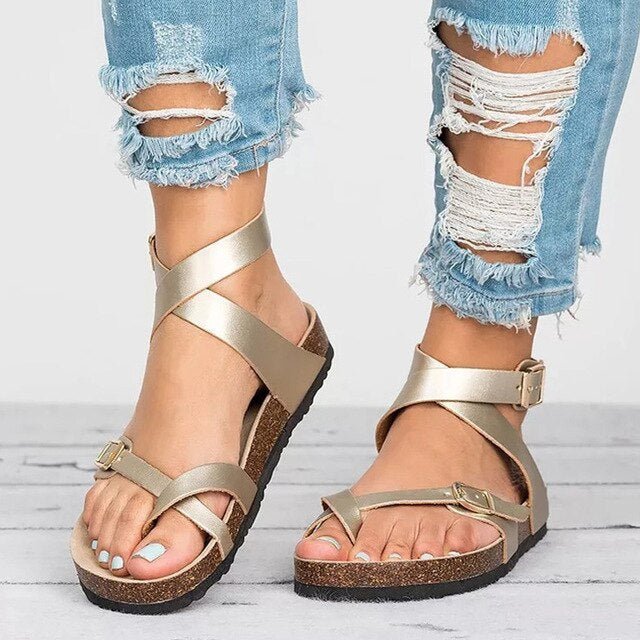 Adjustable Women's Comfort Sandals – Arch Support Sole