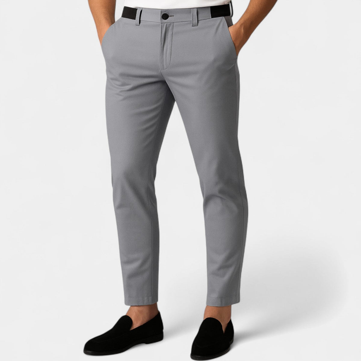 Men's Stretch Cotton Chino Pants – Tailored Look, Refined Style