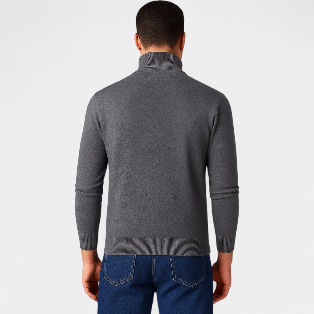 Men's Slim Fit Cotton Cardigan – Plain Minimalist Style