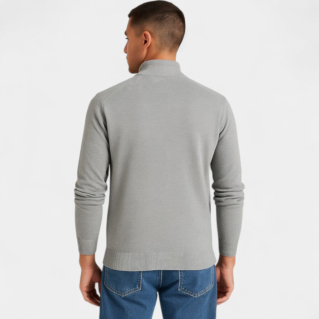 Men's Slim Fit Cotton Cardigan – Plain Minimalist Style