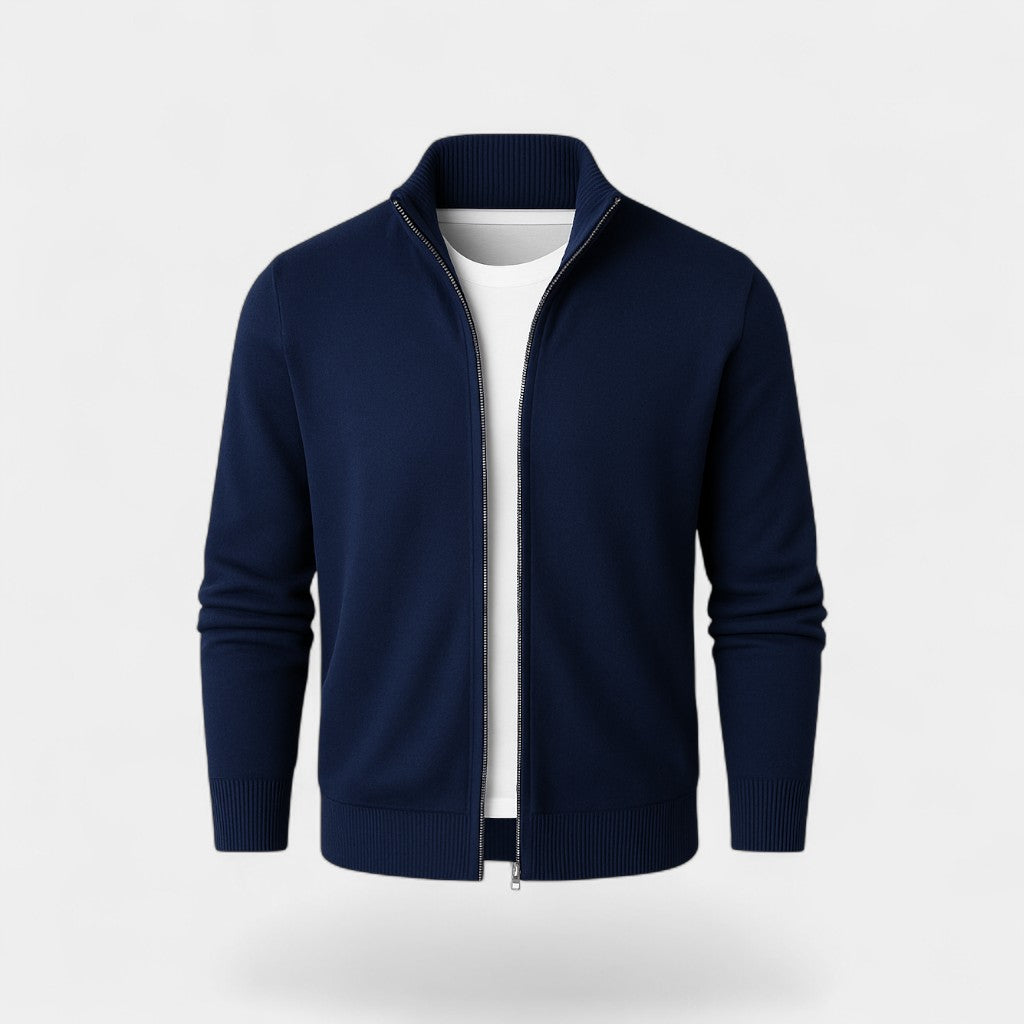 Men's Slim Fit Cotton Cardigan – Plain Minimalist Style