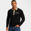 Men's Long Sleeve Slim Fit Polo – Casual Elegance