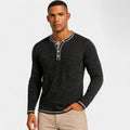 Men's Stretch Cotton Henley – Soft Long Sleeves
