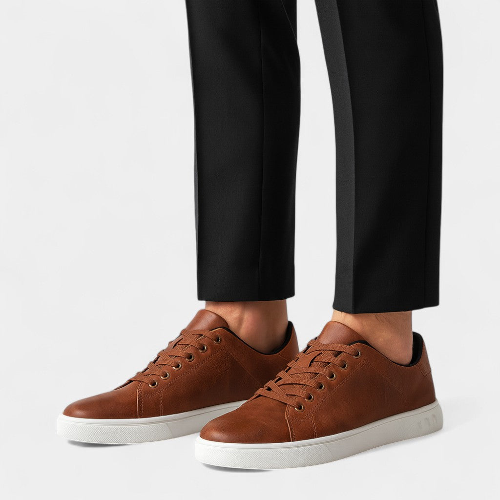 Men's Casual Leather Lace-Up Shoes