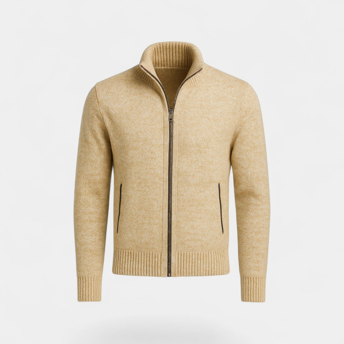Men's knitted vest – solid casual slim fit