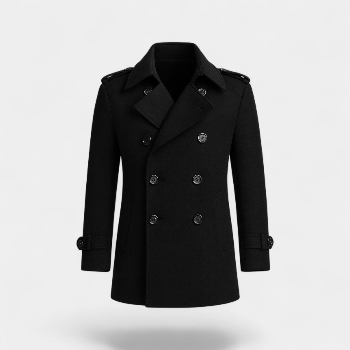 Men's mid-length trench coat in cotton blend