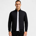 Men's knitted jacket cotton polyester – lightweight high collar