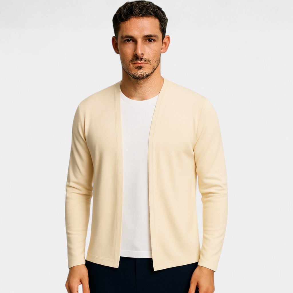 Men's cotton cardigan – basic slim casual fit