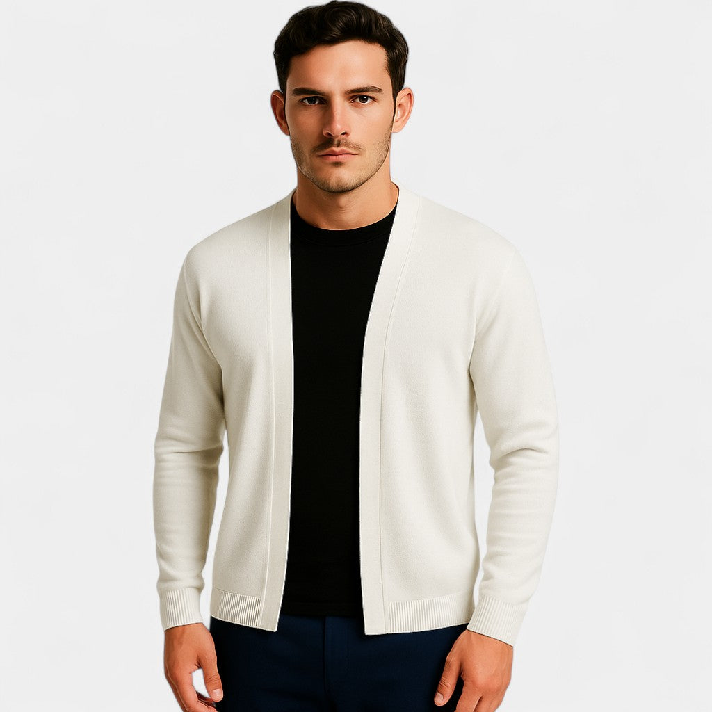 Men's cotton cardigan – basic slim casual fit