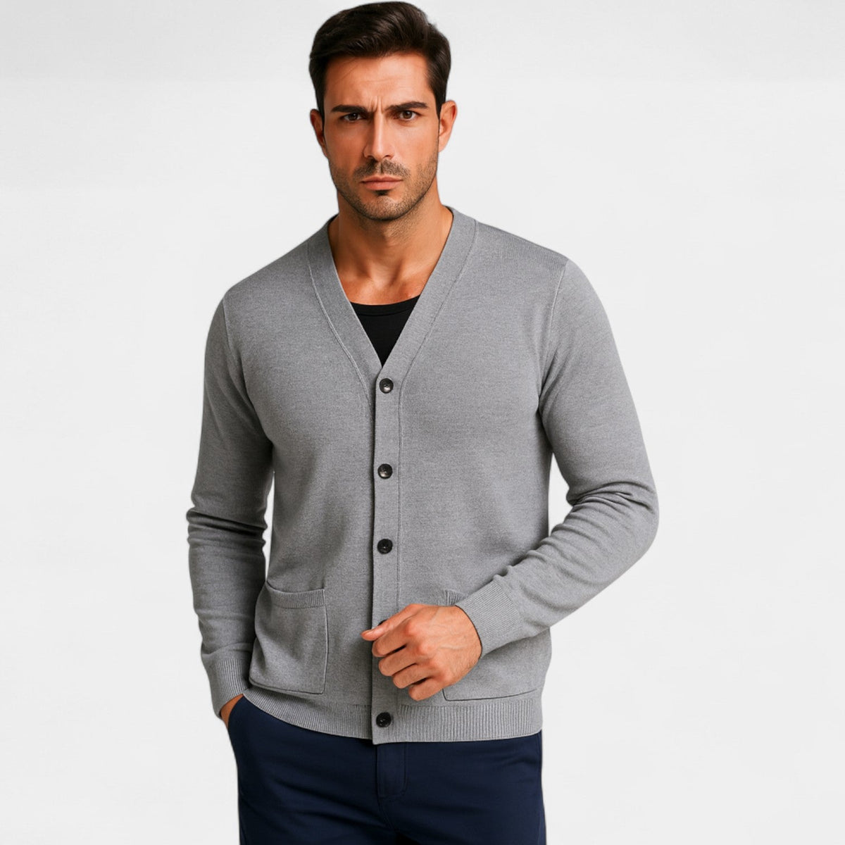 Men's wool V-neck vest – timeless minimalist layering
