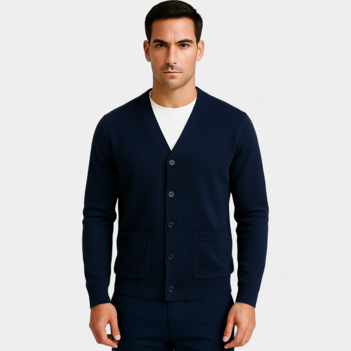 Men's wool V-neck vest – timeless minimalist layering