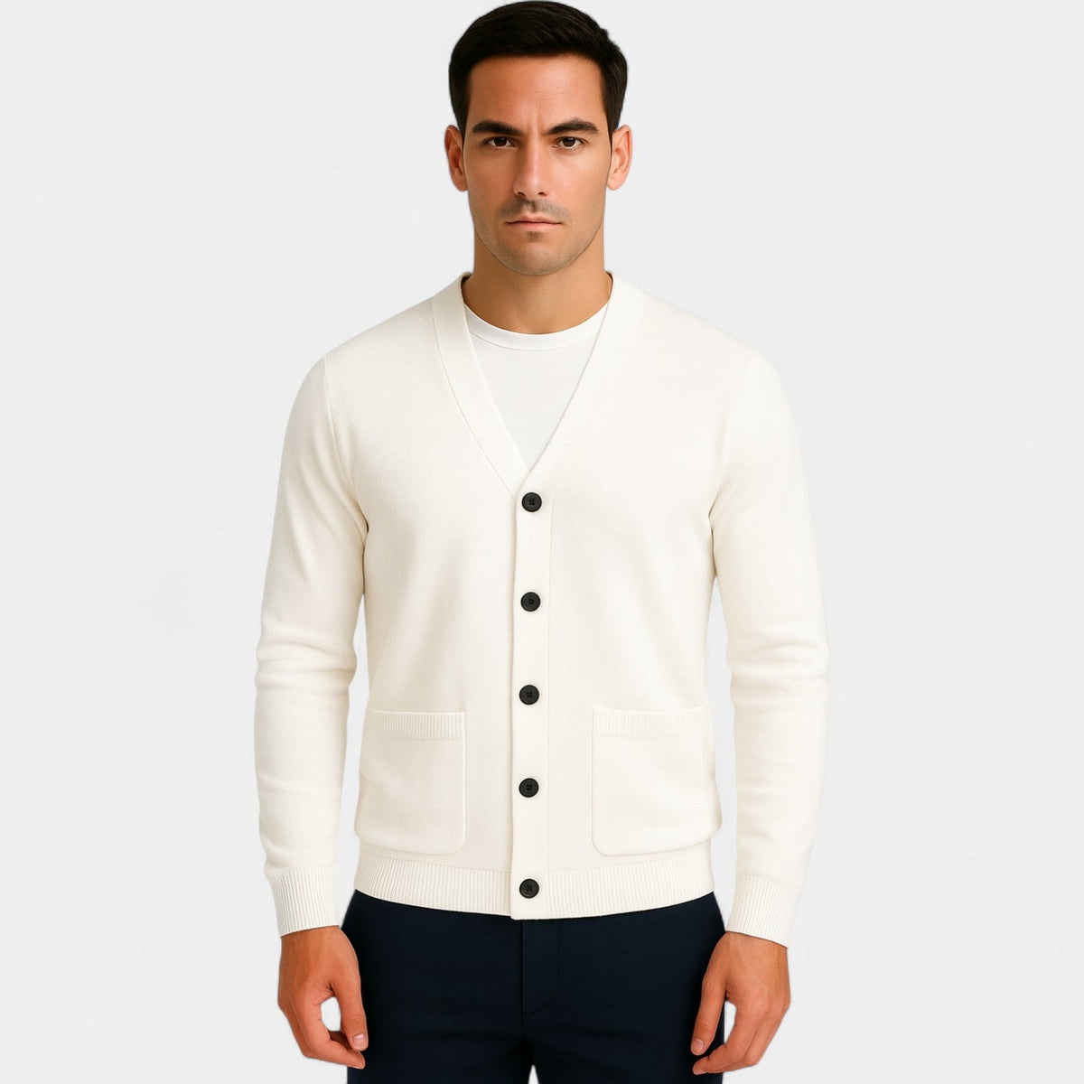 Men's wool V-neck vest – timeless minimalist layering