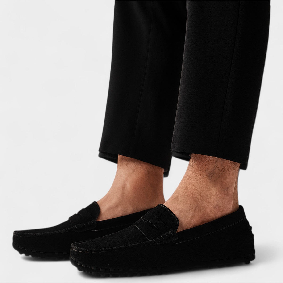 Men's Suede Leather Loafers - Casual Slip-On Loafers