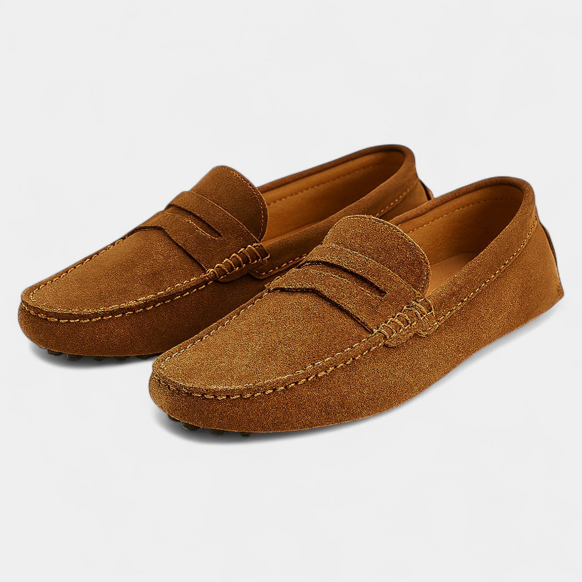 Men's Suede Leather Loafers - Casual Slip-On Loafers