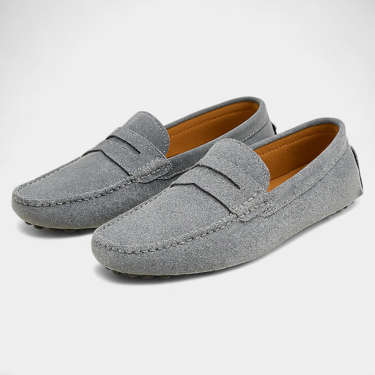 Men's Suede Leather Loafers - Casual Slip-On Loafers