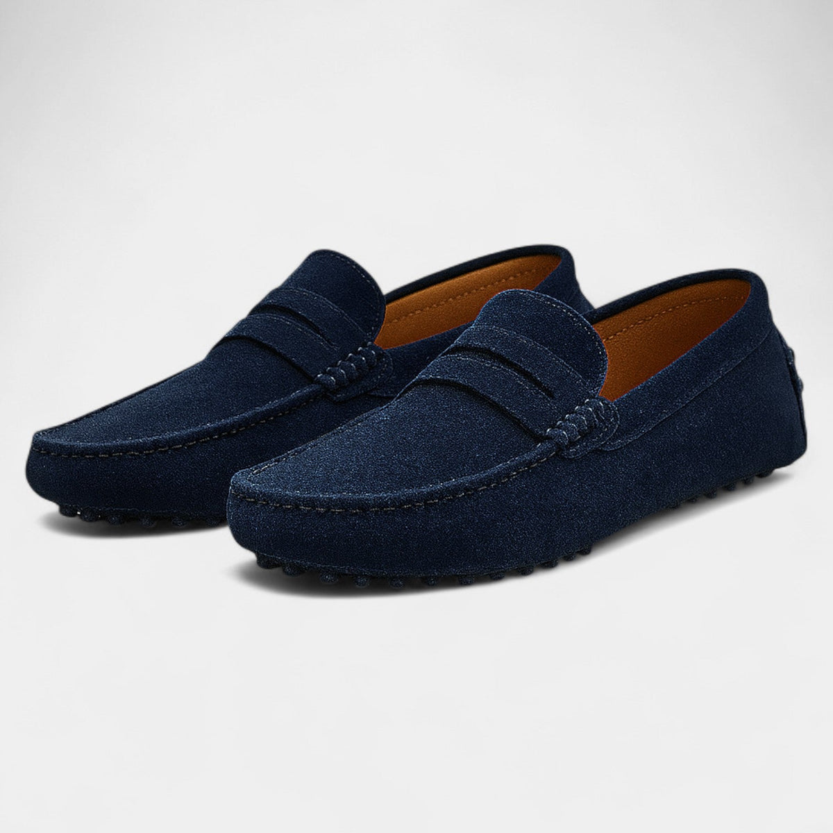 Men's Suede Leather Loafers - Casual Slip-On Loafers