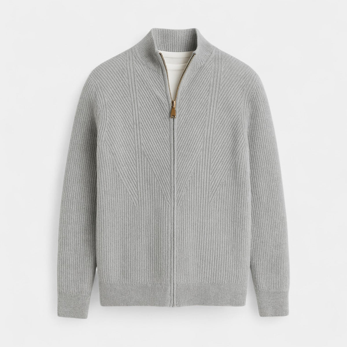 Men's Pure Cashmere Cardigan – Thick Knit, Casual Style