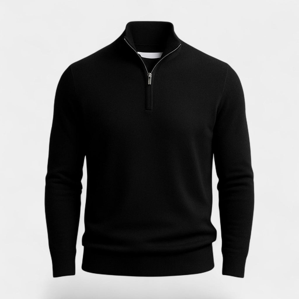 Men's Zipped Knit Sweater – Minimalist Riviera Style