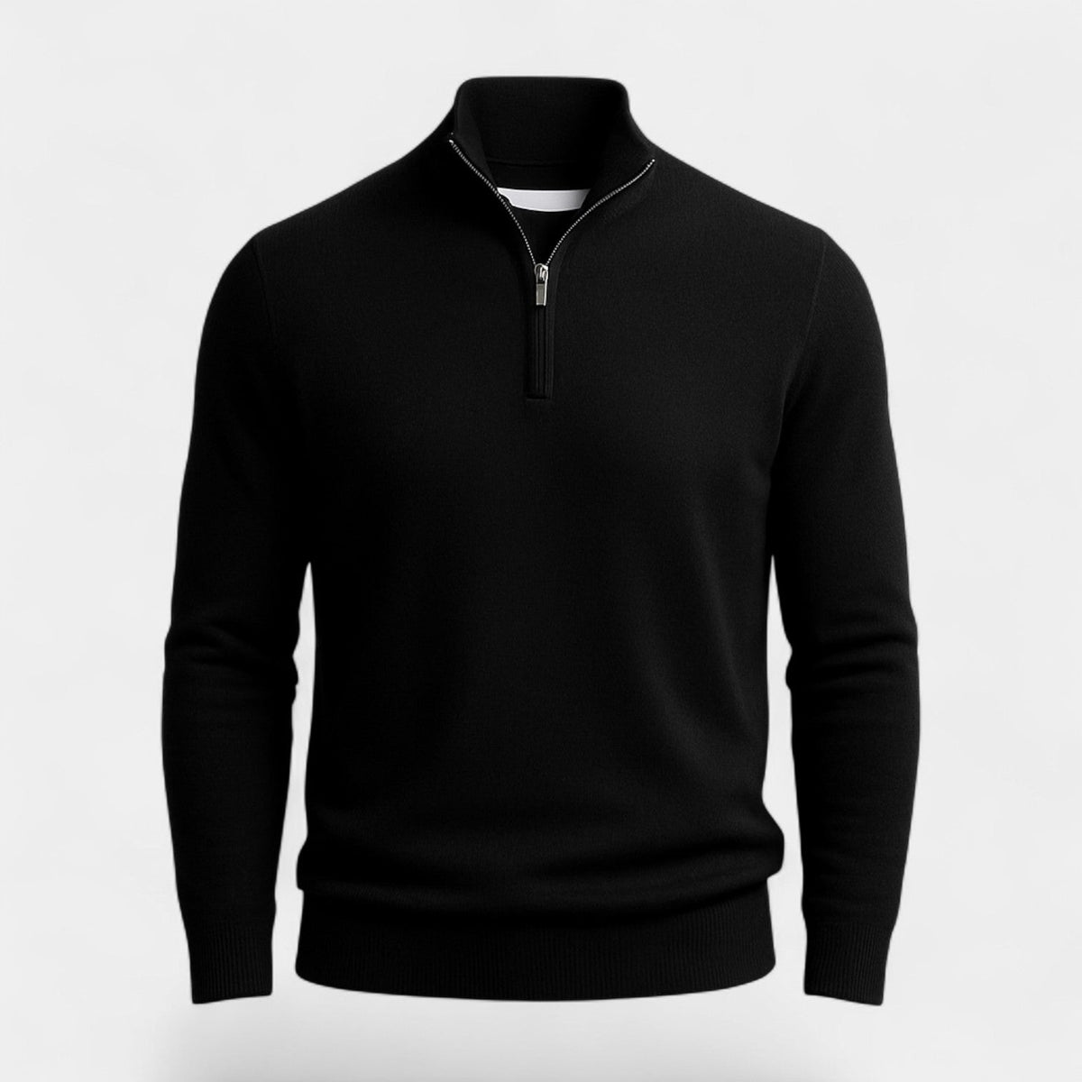 Men's Zipped Knit Sweater – Minimalist Riviera Style