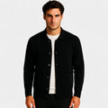 Men's Knit Cardigan – Buttoned Crew Neck
